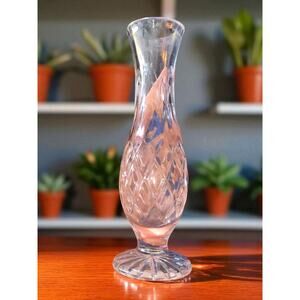 Lead Crystal Vase 7.5" Tall ASI Collection 26% Collectible Made in Yugoslavia